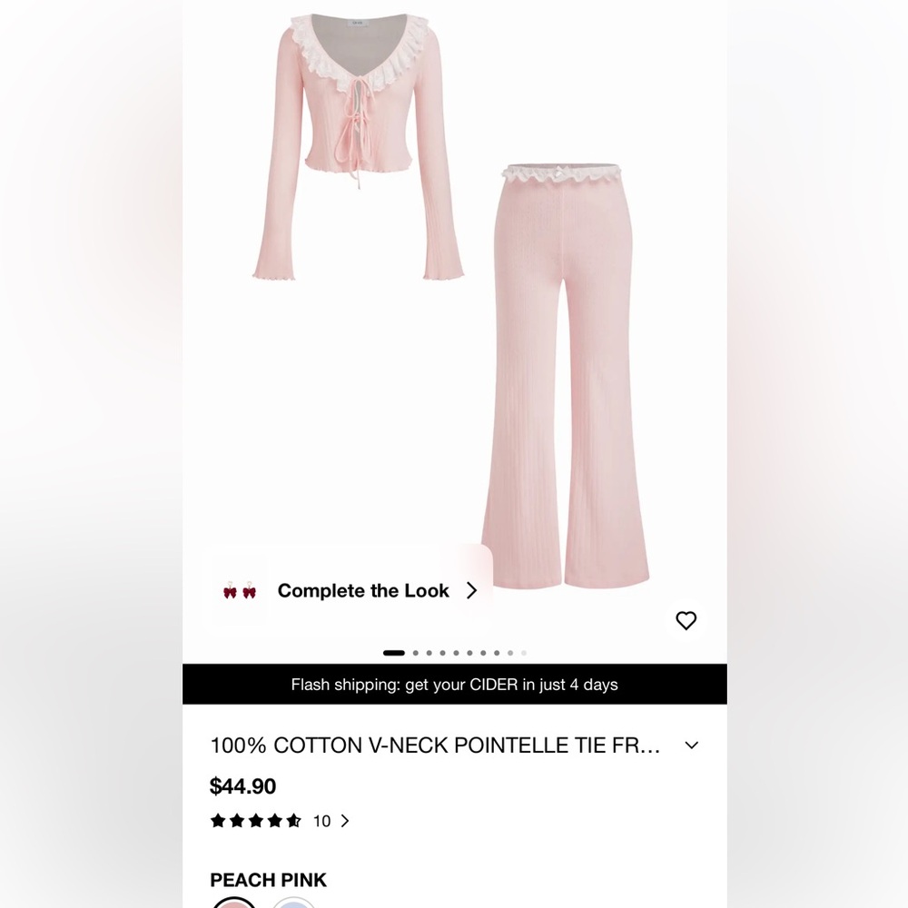 Cider Soft Pink loungewear set